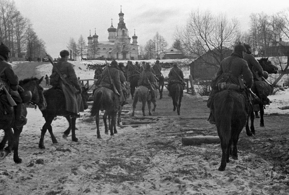 Конница Белова на марше декабрь 1941 год