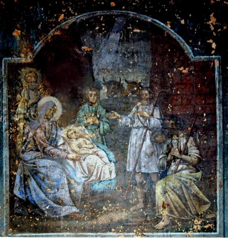 Фреска из храма Флора и Лавра в с.Свиридово Веневского р-на