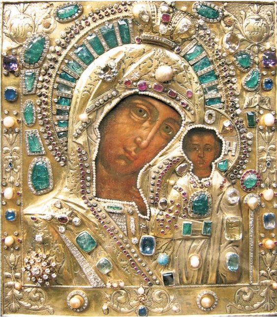 Казанская икона Божией Матери. Ватиканский список, хранимый ныне в Казанском Богородицком мужском монастыре