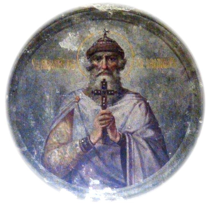 Князь Владимир фреска из храма в п. Оленьковский
