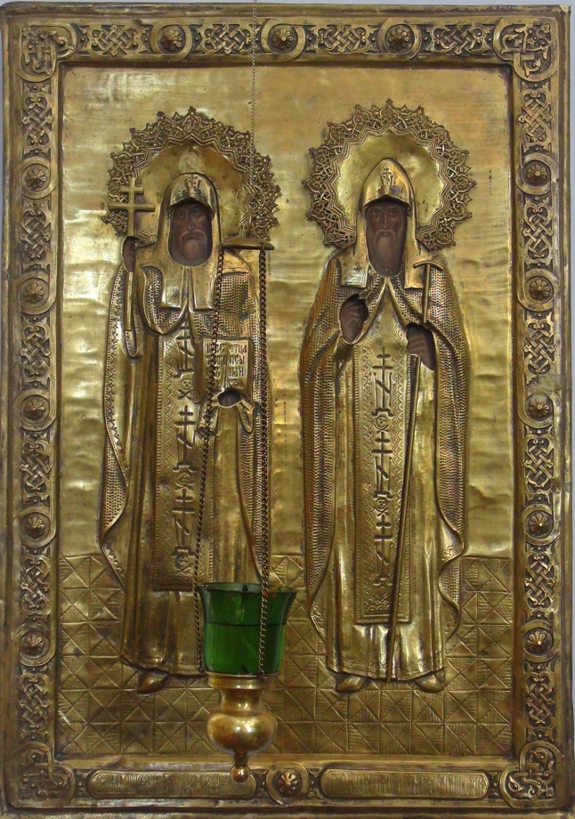Икона в храме села Оленьково свщмчн. Кукша и прп. Макарий
