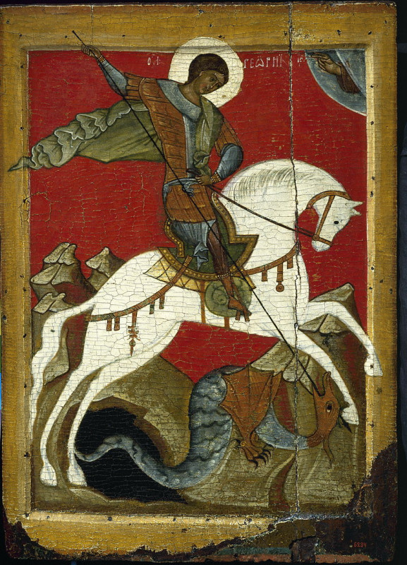 «Чудо Георгия о змие», конец XIV века